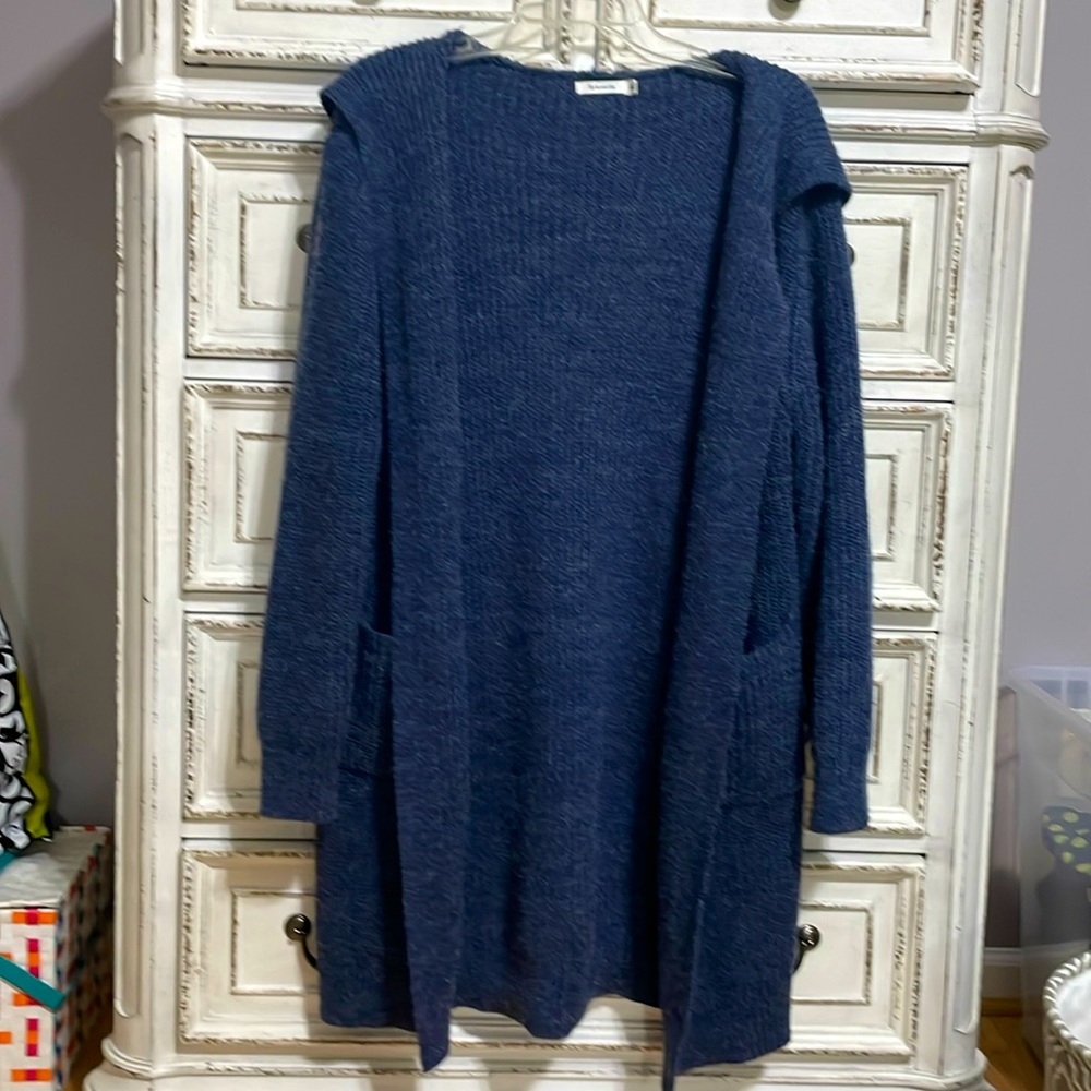 XL Hooded sweater long cardigan